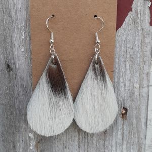 Handmade Cowhide and Sterling Silver Earri…